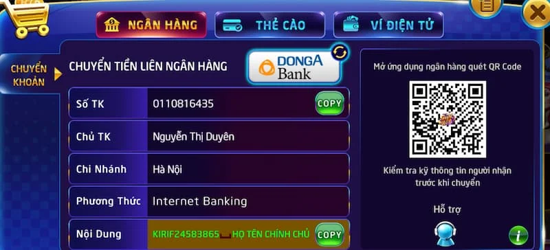 Hướng dẫn quy trình nạp tiền chuẩn cho bet thủ